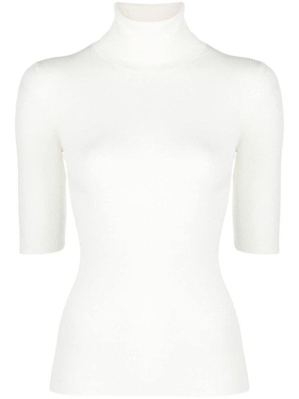 roll-neck ribbed jumper