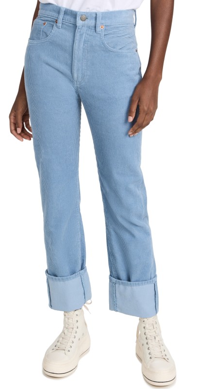 Denimist Sophie Corduroy Pants Sky Blue Corduroy