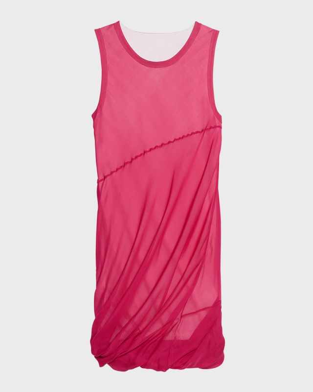 Sleeveless Silk Bubble Mini Dress