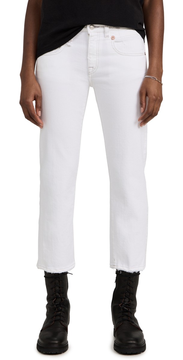 R13 Boy Straight Jeans Bale White