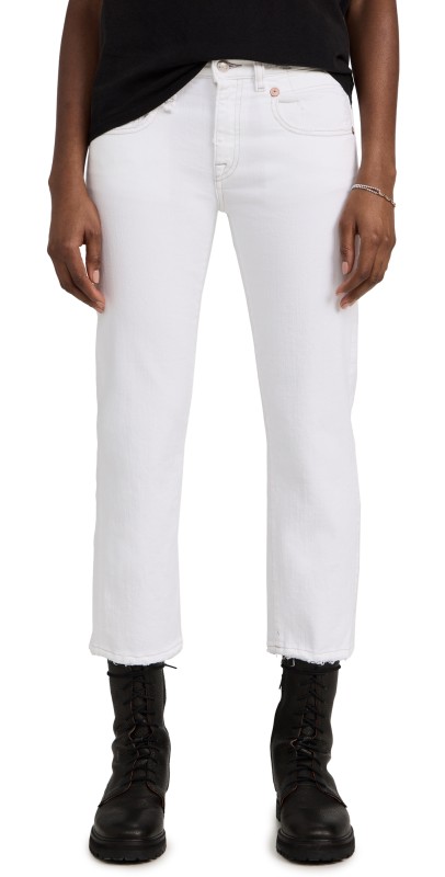 R13 Boy Straight Jeans Bale White