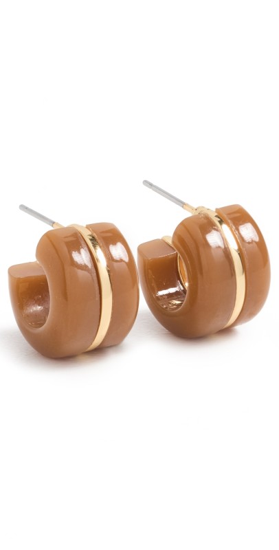 SHASHI Ronny Huggie Earrings Amber