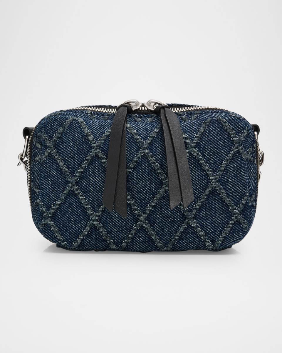 Cami Quilted Denim Camera Crossbody Bag