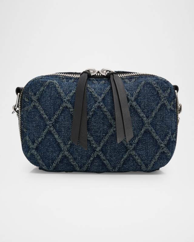 Cami Quilted Denim Camera Crossbody Bag