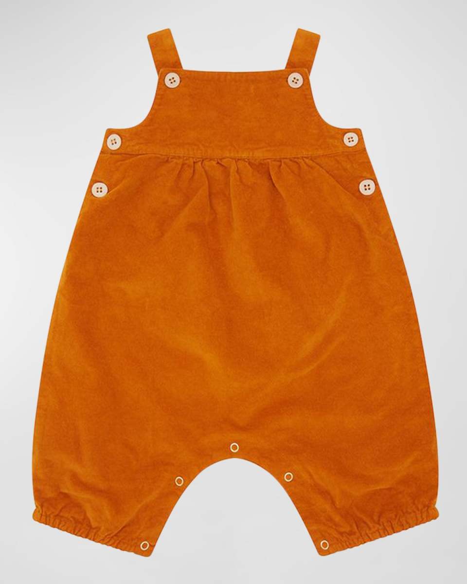 Kid's Velvet Button Jumpsuit, Size 6M