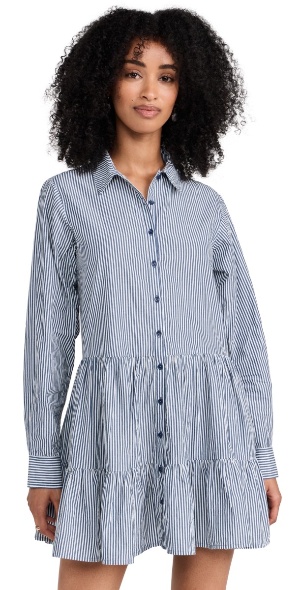 Apiece Apart Anna Shirt Dress Stripe