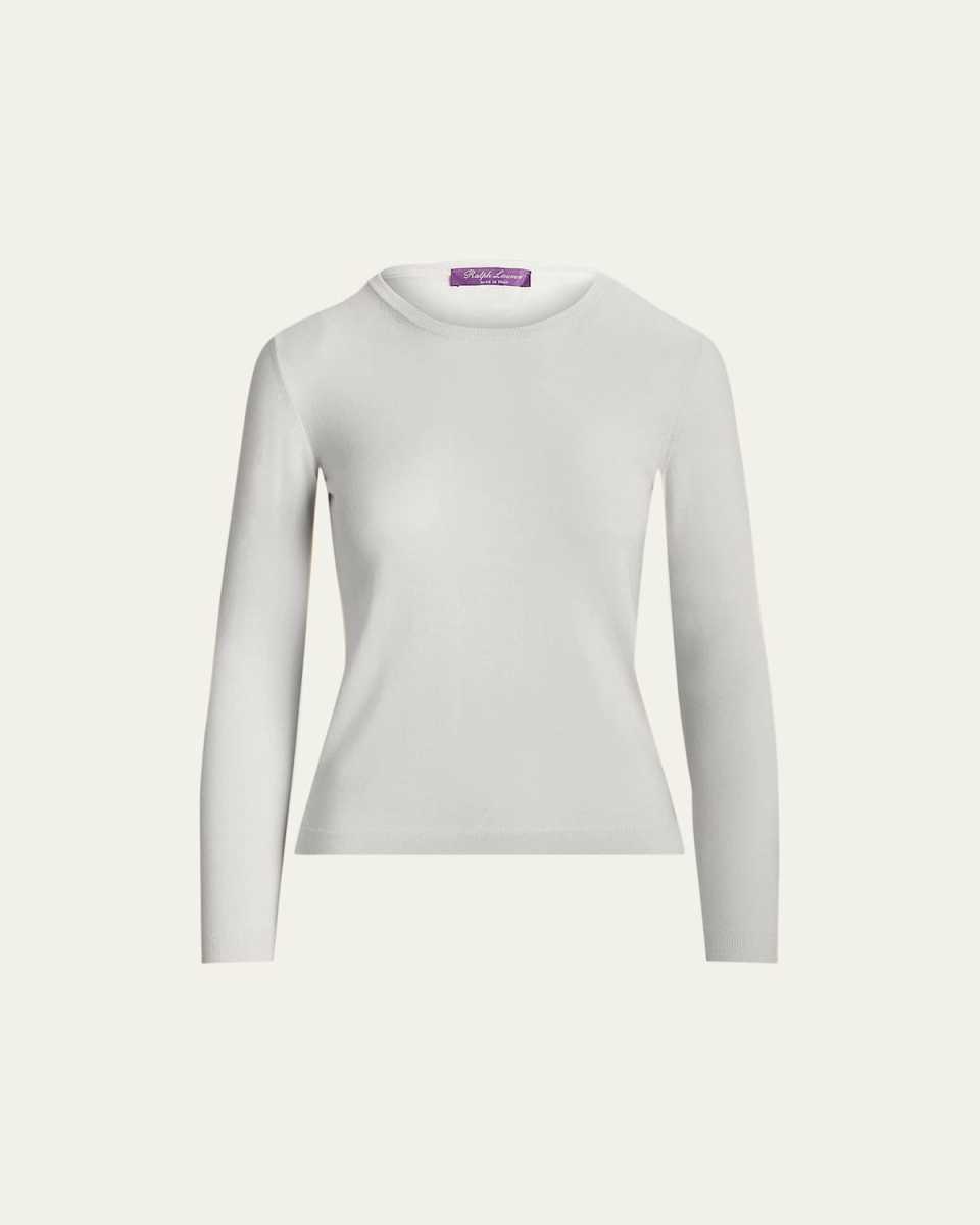 Crewneck Long-Sleeve Cashmere Sweat