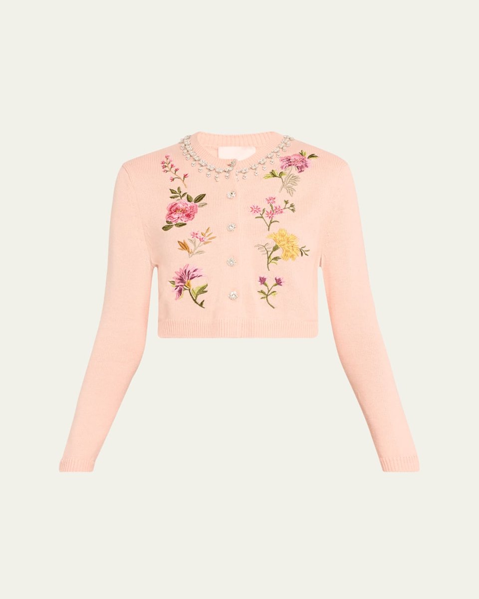 Isolde Embellished Floral Embroidered Cardigan