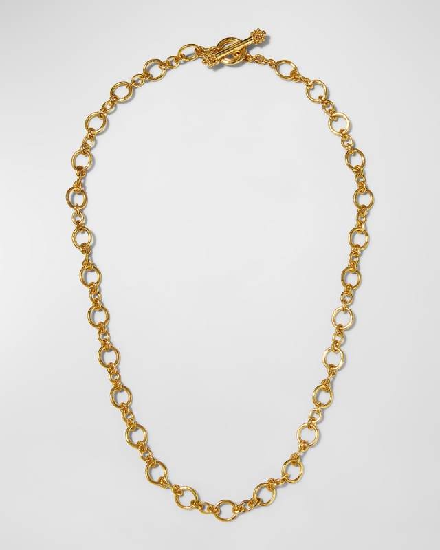 19K Riviera Gold Link Necklace, 21"L