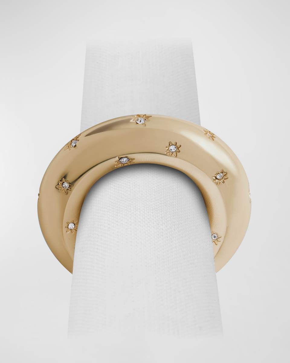 Stars Napkin Rings Jewels, Set of 4