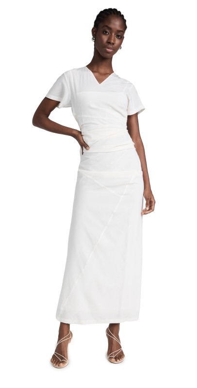 Proenza Schouler Sidney Dress In Silk Viscose Off White