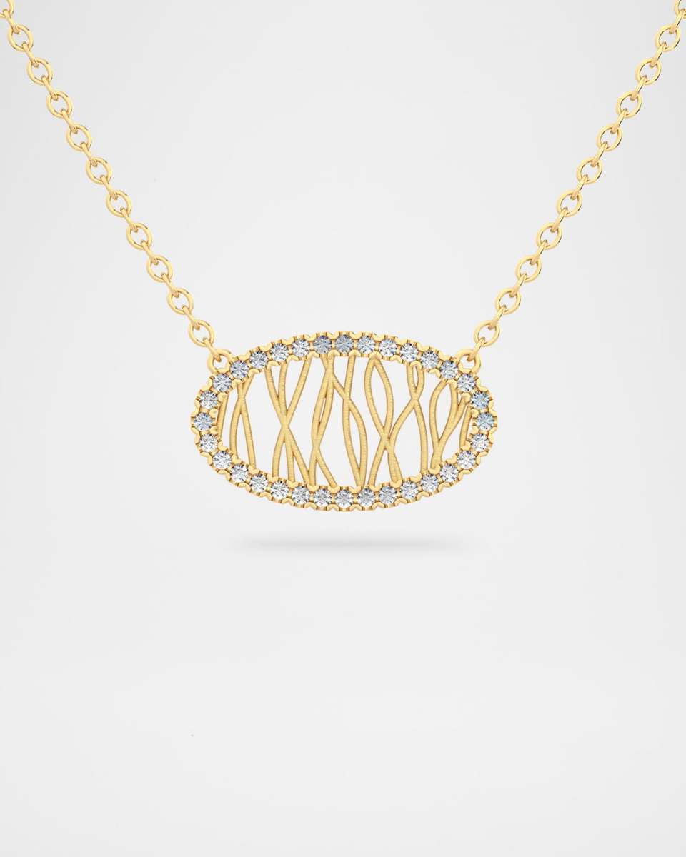 18K Gold River Necklace with Diamonds