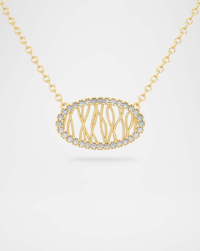 18K Gold River Necklace with Diamonds