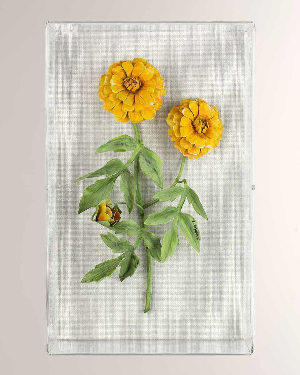 Marigold October Birth Flower Wall Art