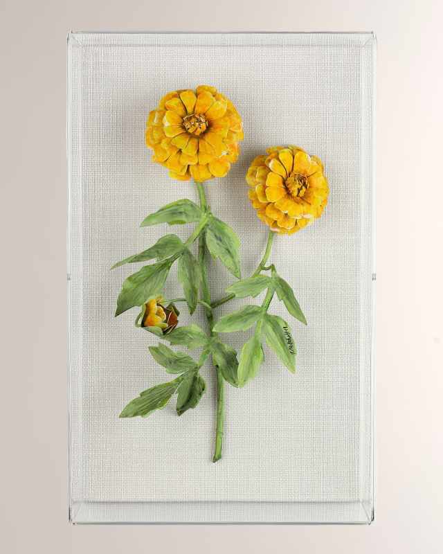 Marigold October Birth Flower Wall Art