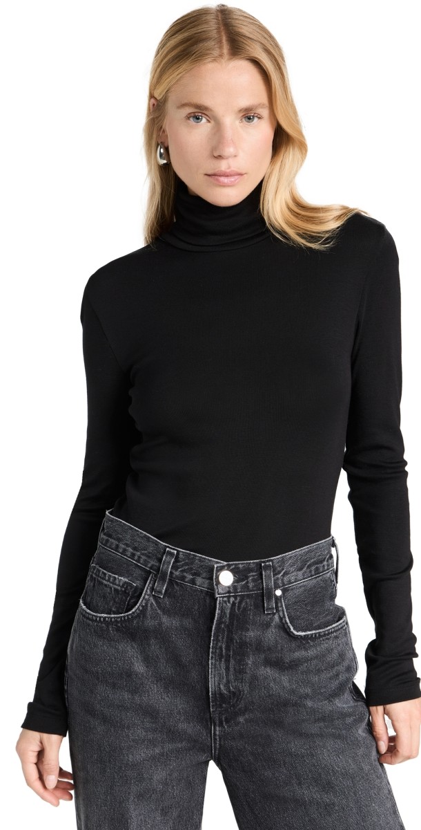 Splendid Classic Turtleneck Black