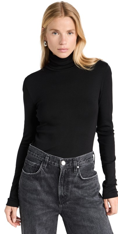 Splendid Classic Turtleneck Black