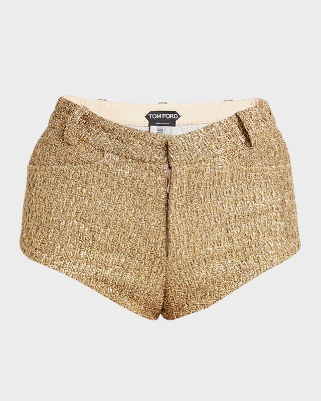 Tweed Wool-Blend Hot Shorts