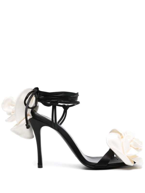 110mm floral-appliqué sandals