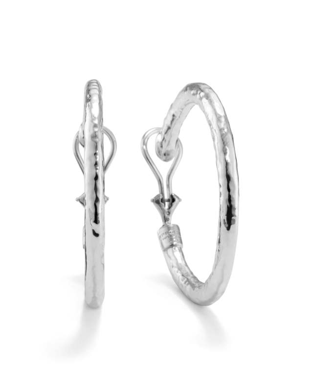 925 Glamazon #3 Small Hoop Earrings, Clip-On