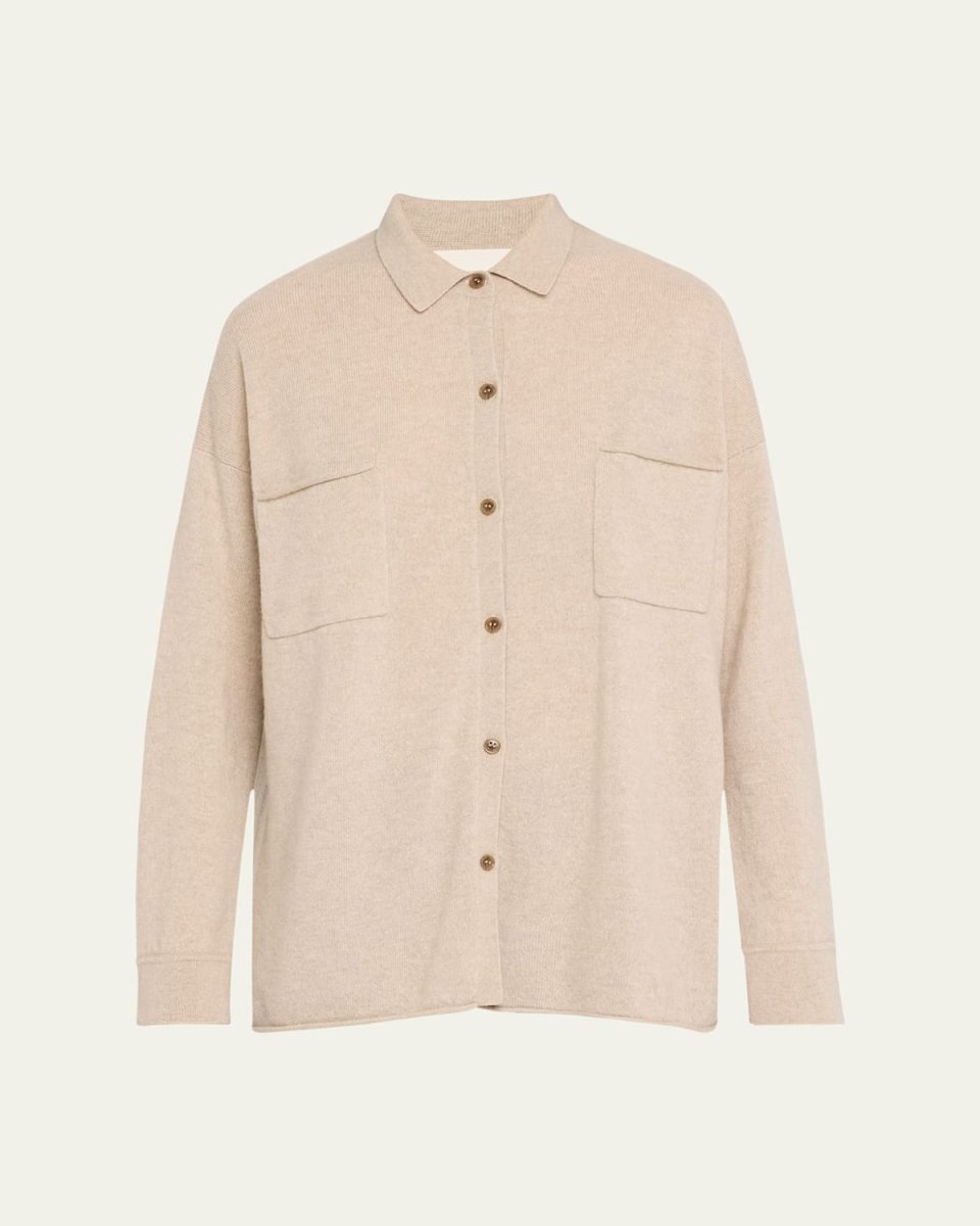 Julica Cashmere Button-Front Shirt