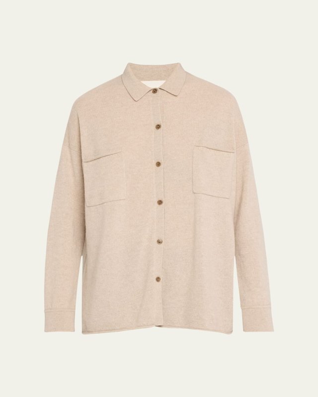 Julica Cashmere Button-Front Shirt