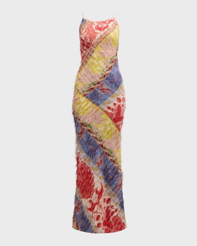 Cons Printed Long Slip Dress