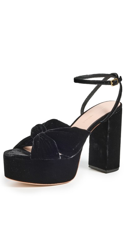 Loeffler Randall Roz Knot Platform Sandals Black