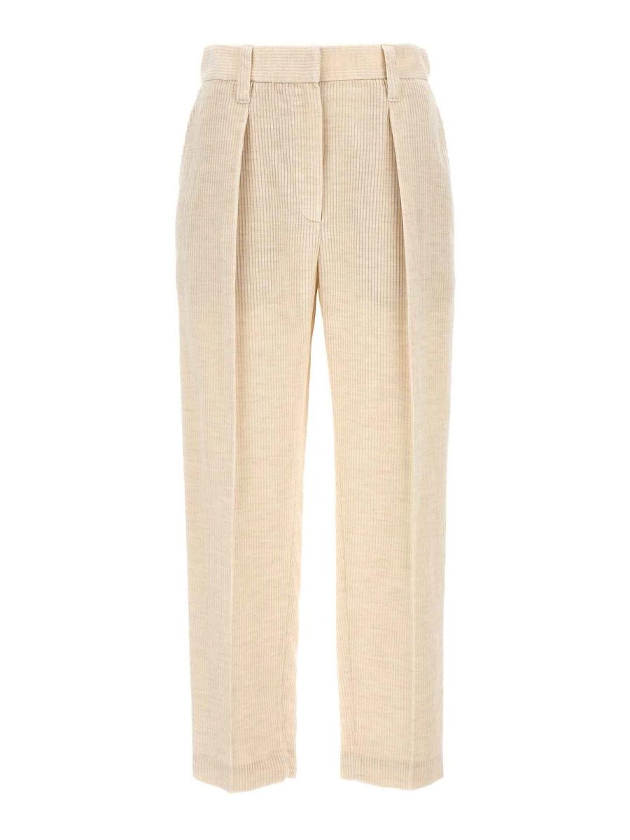 Brunello Cucinelli Pantalons Décontractés - Blanc