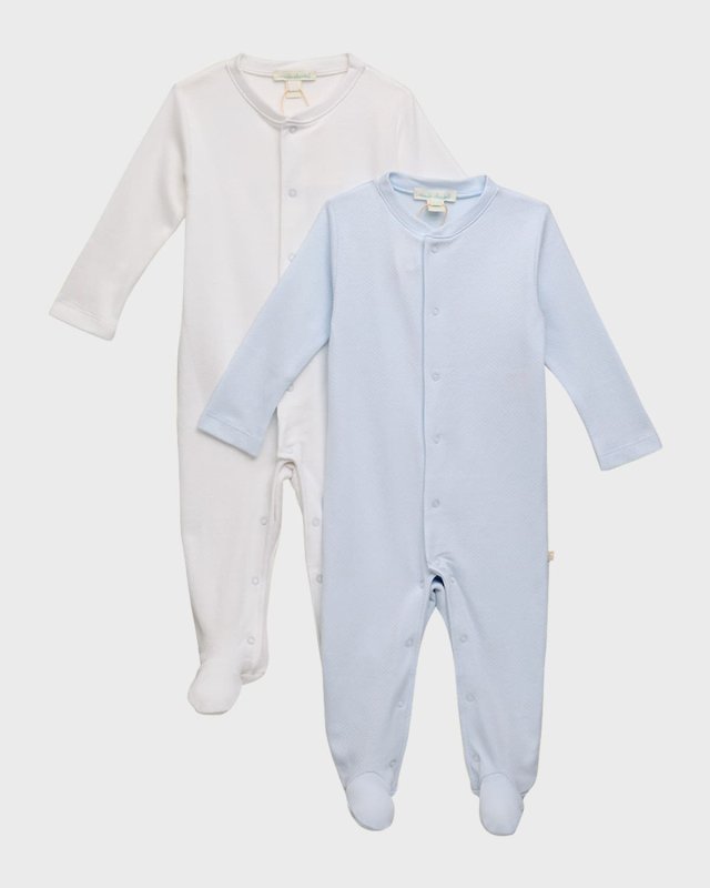 Kid's Pointelle Embroidered Angel Wings Footie, Size Newborn-18