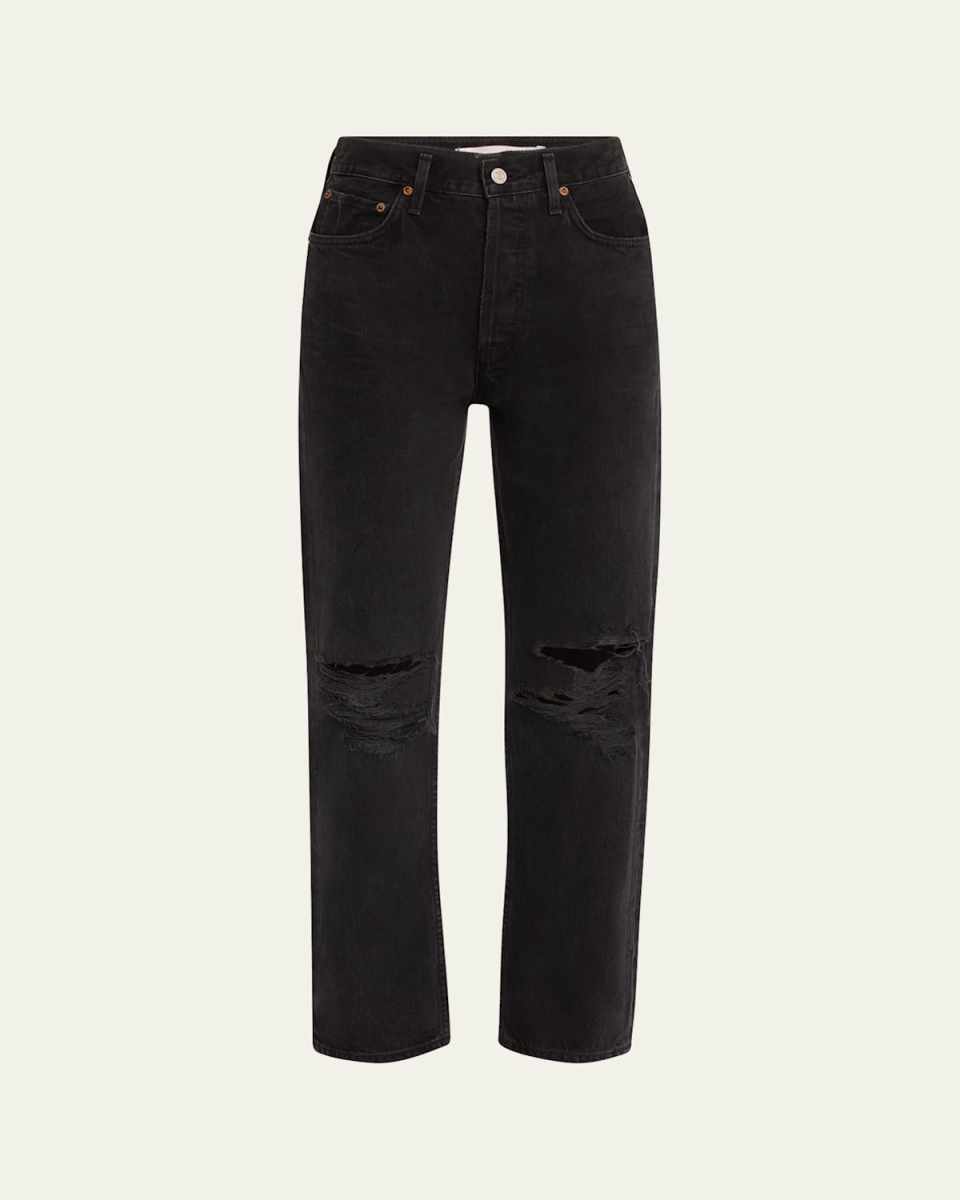 90's Pinch Waist High-Rise Straight Jeans