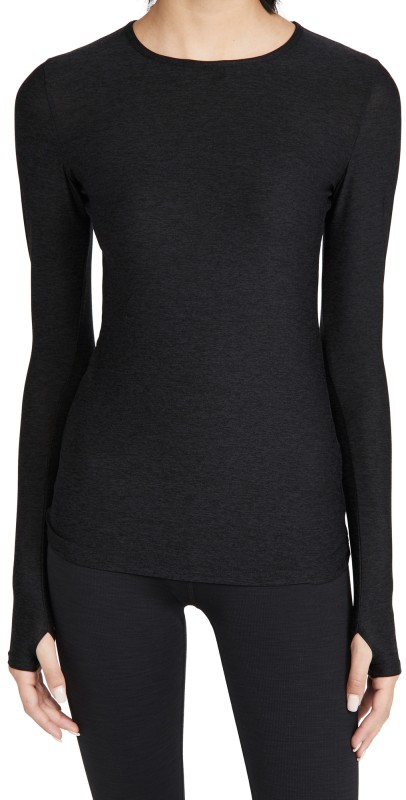 Beyond Yoga Classic Crew Pullover Darkest Night