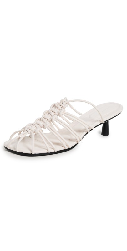 SIMKHAI Braided Mid Heels Alabaster