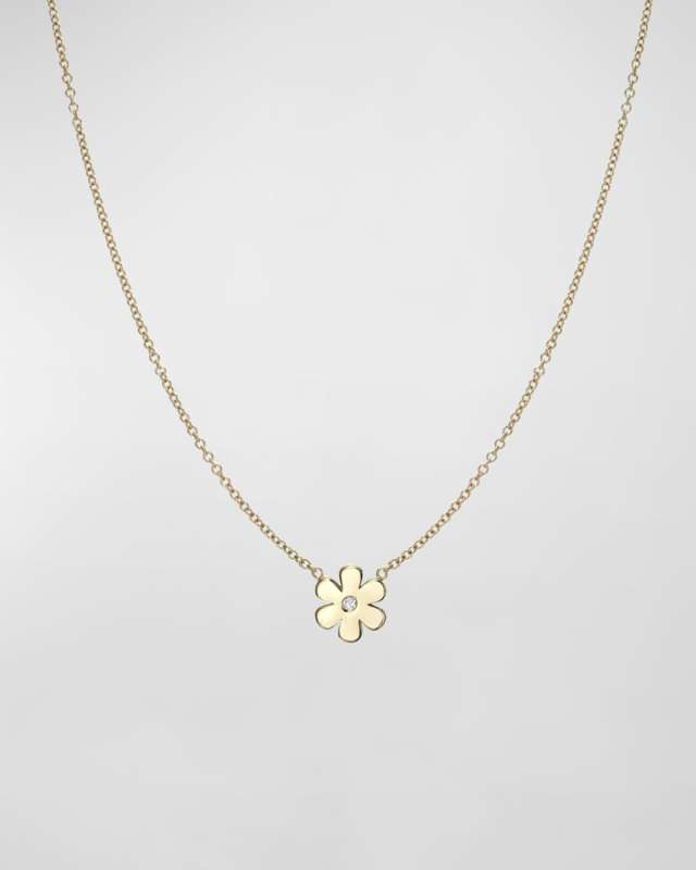 Diamond Flower Necklace