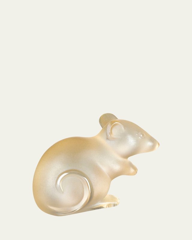 Gold Luster Mouse Figurine