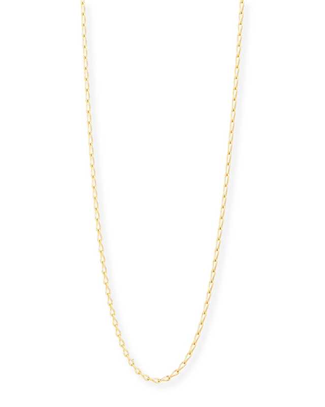 18K Yellow Gold Eight Chain, 35"L