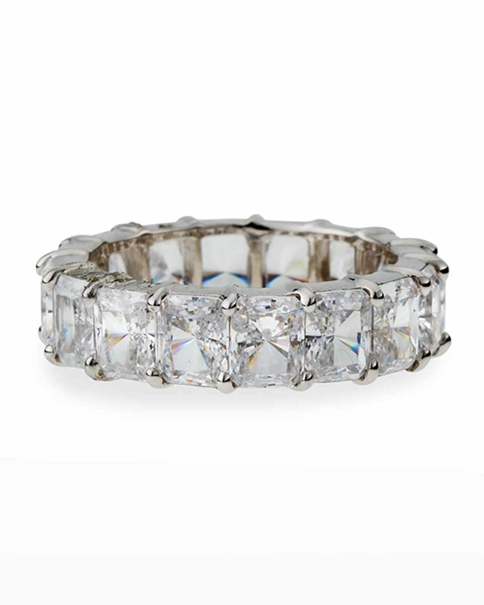 Radiant-Cut CZ Eternity Band Ring