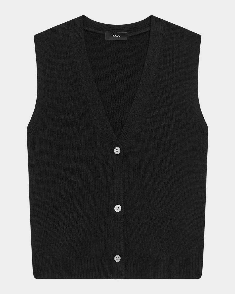 Felted Wool-Cashmere Button Vest