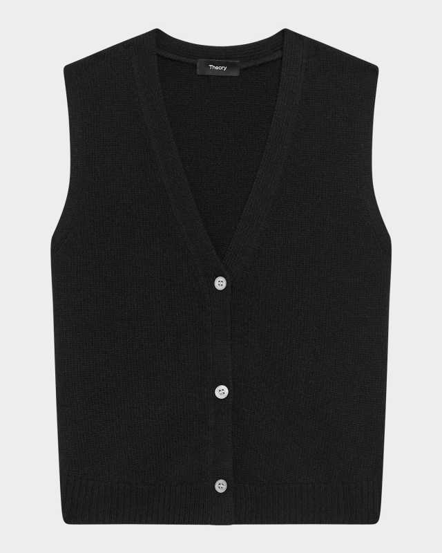 Felted Wool-Cashmere Button Vest