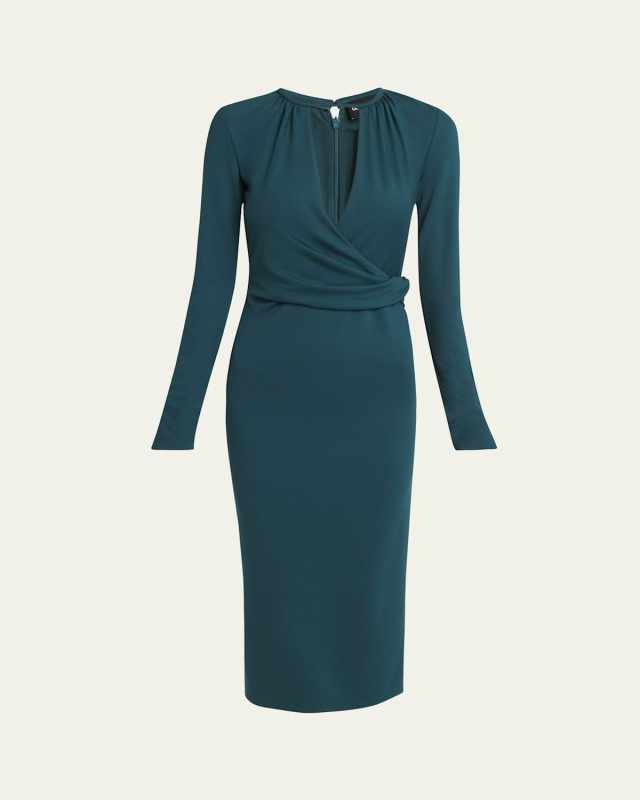 Keyhole Milano Jersey Sheath Dress