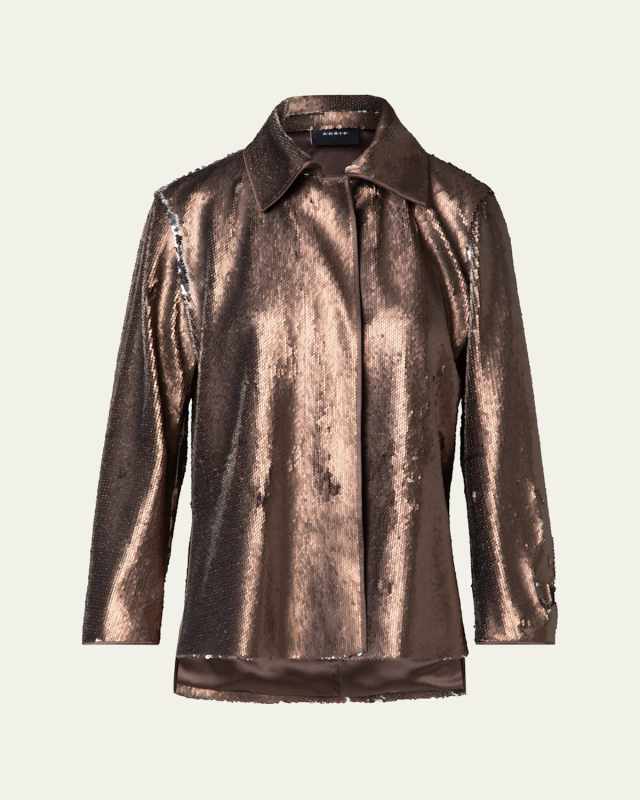 Laars Bicolor Sequined Oversized Jacket