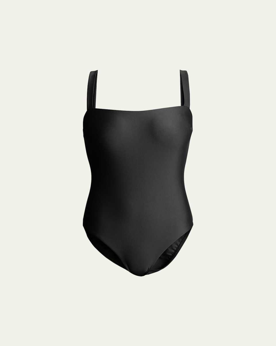 Square-Neck Maillot One-Piece Swimsuit