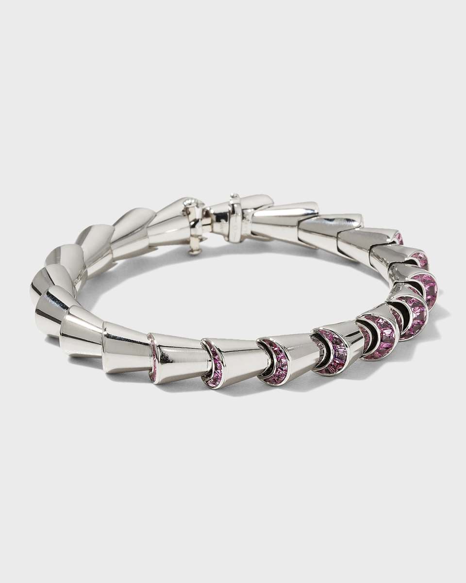 Platinum Pink Sapphire Cornucopia Bracelet