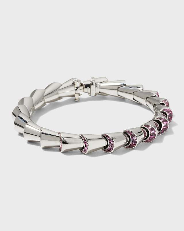 Platinum Pink Sapphire Cornucopia Bracelet