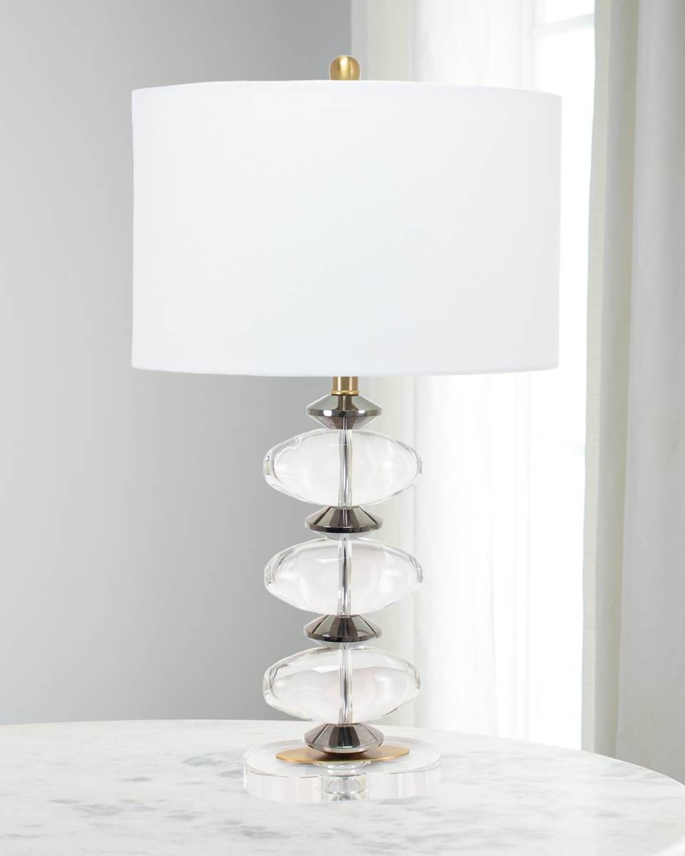 Oval Crystal Table Lamp