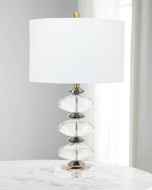Oval Crystal Table Lamp
