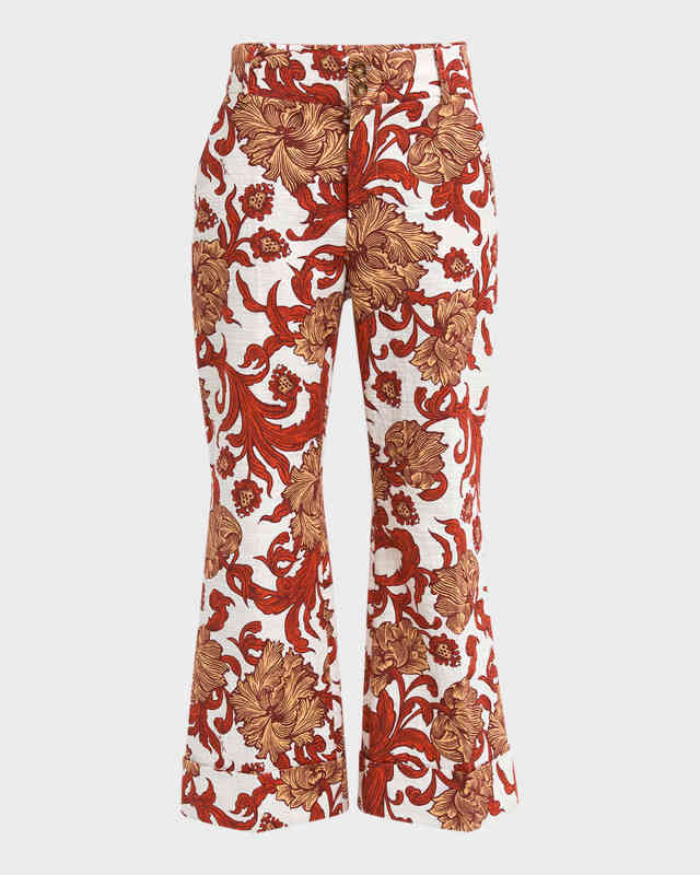 Hendrix Printed Straight-Leg Pants
