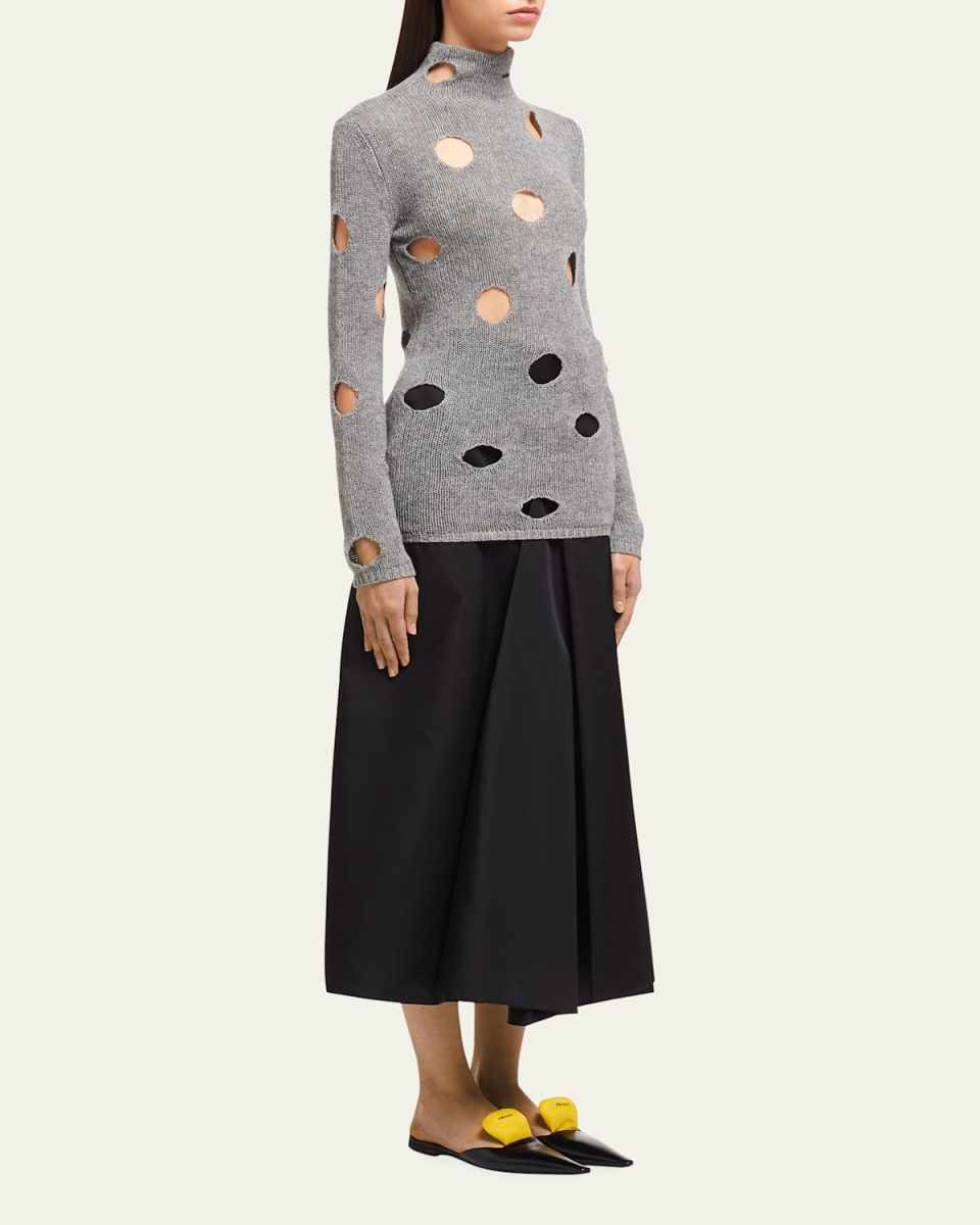 Cashmere Sweater w/ Circle Holes