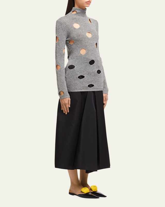 Cashmere Sweater w/ Circle Holes