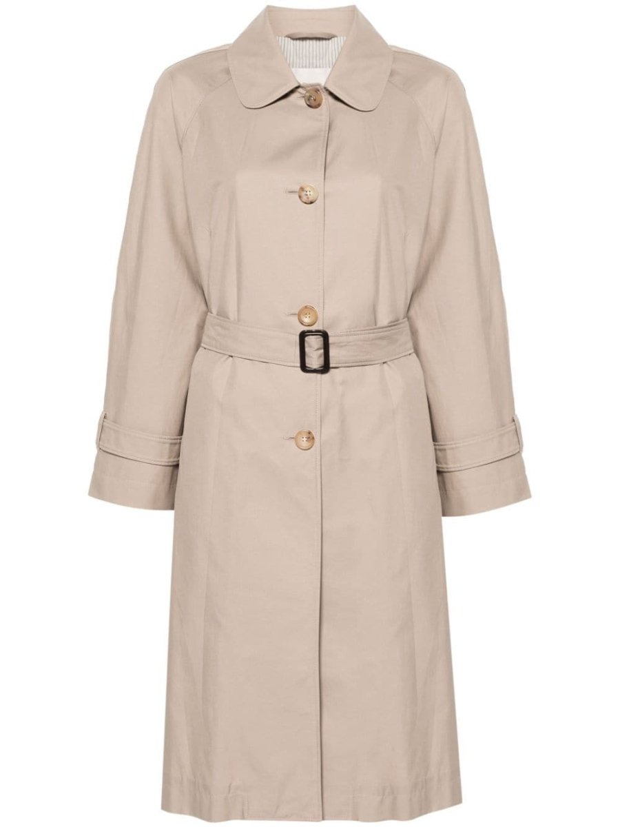 single-breasted trench coat